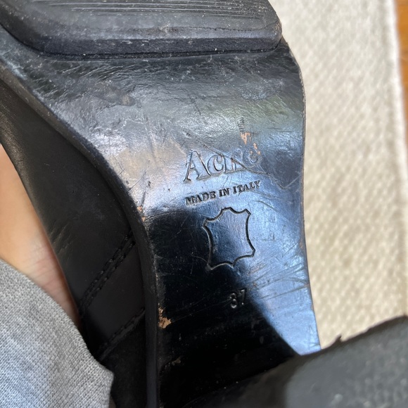 ACNE Stduios Leather Ankle Boot ~ Great Condition ~ Block Heel - Picture 10 of 10